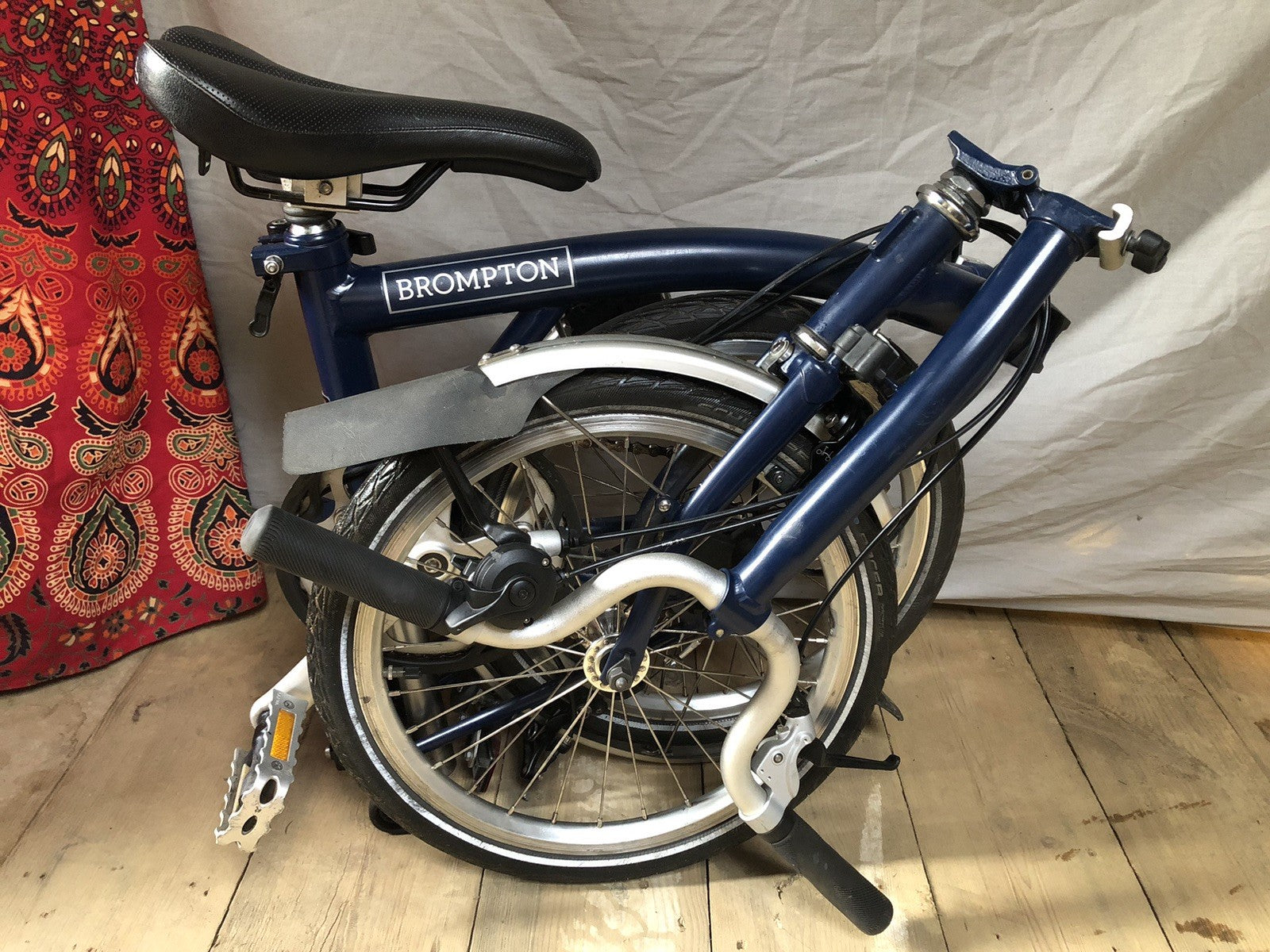 Brompton M3L 3 speed Folding Bike C-line Equivalent Tempest Blue