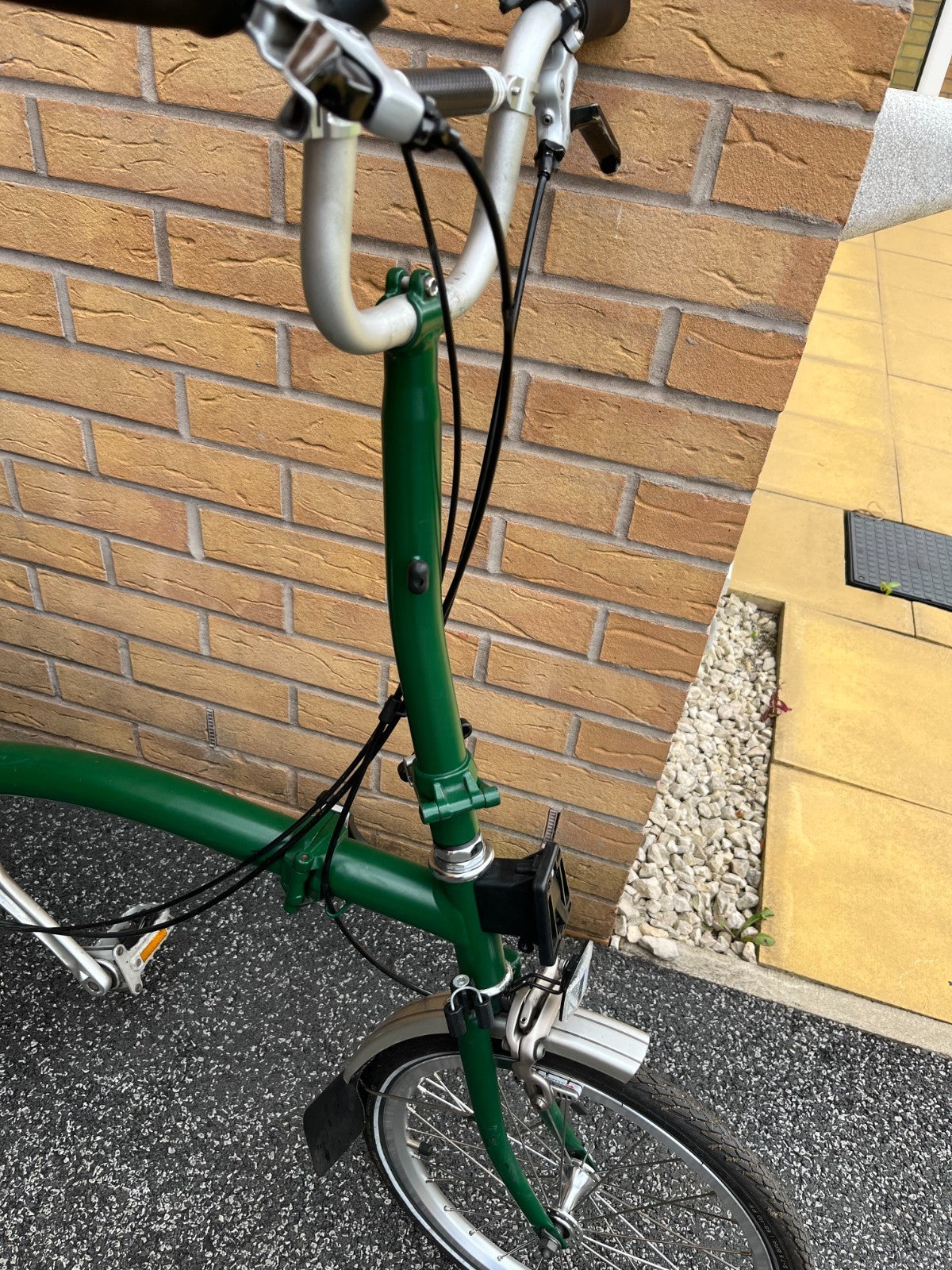 Brompton M3L in Racing Green, newly serviced with rear rack