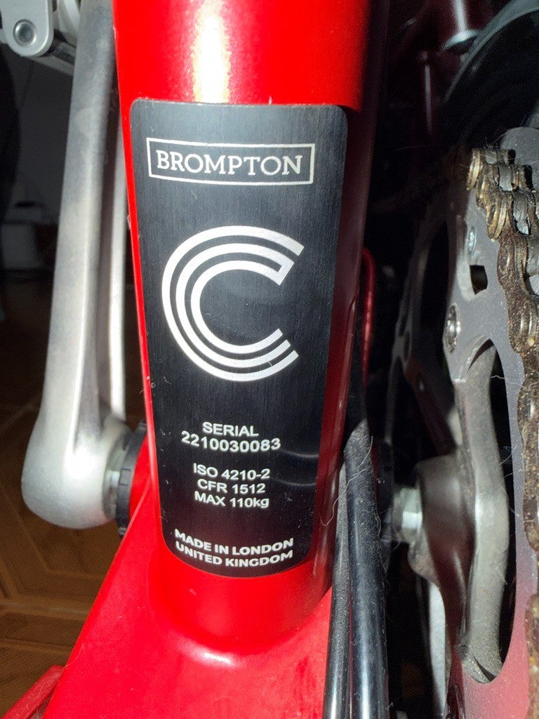 Brompton Mid Bar 3 Speed  - C Line Red