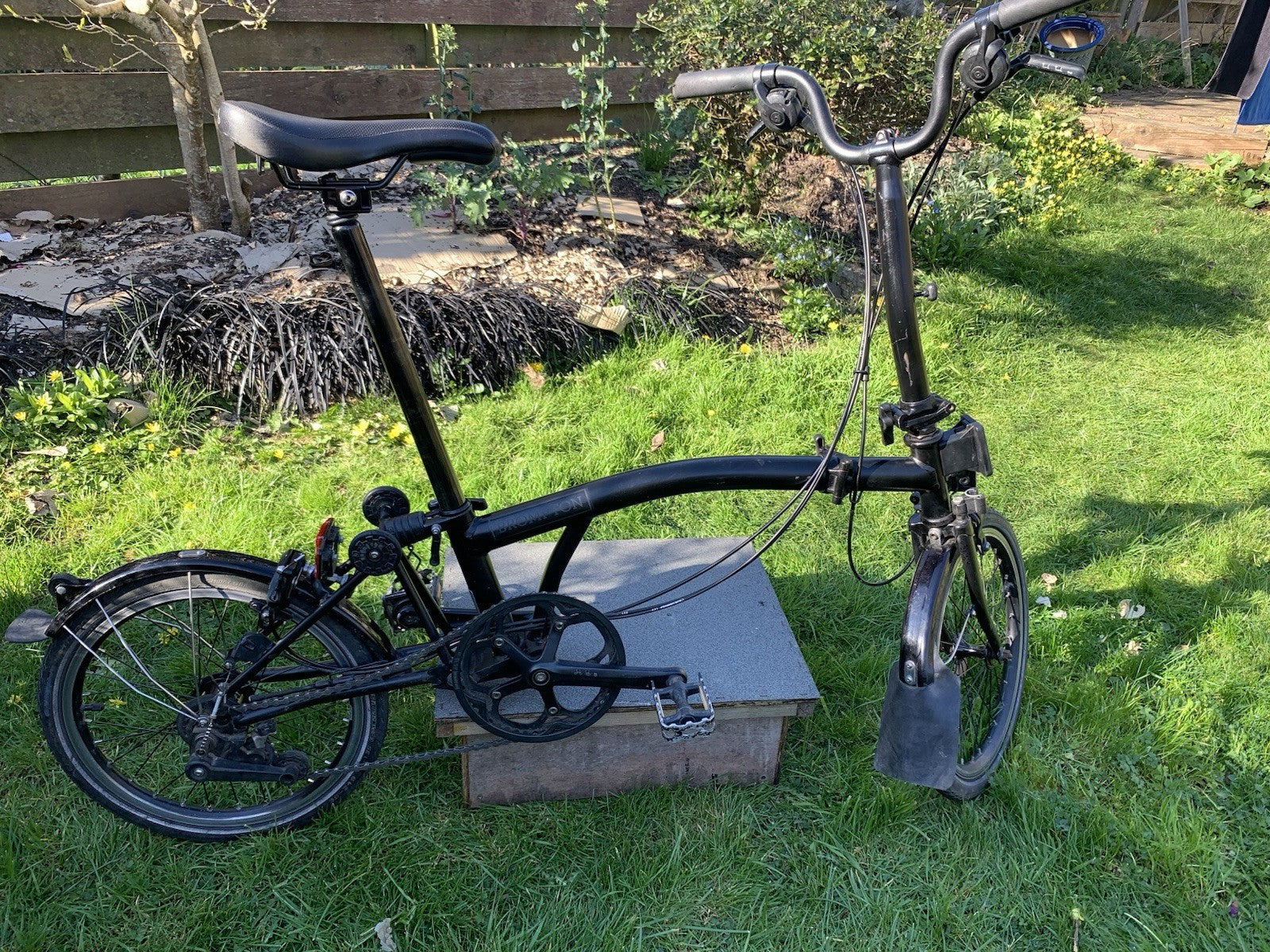 Brompton M6L, C-line, Folding 6 Speed, Bike Matt Black (2017), + Accessories