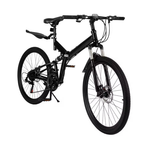 26" Folding Mountain Bike 3-Speed Foldable Bicycle Commuter City Bike Adult UK