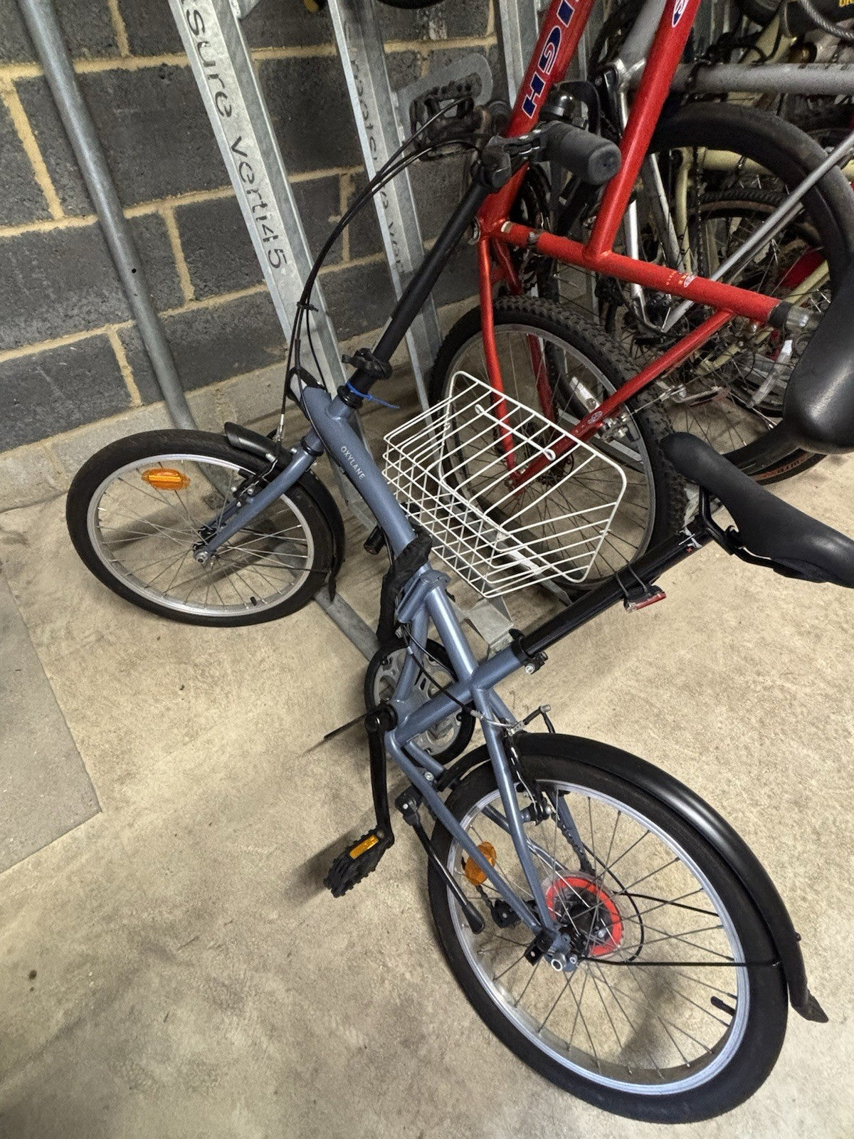 BTWIN Fold 500 Folding Bike 20-inch Blue Excellent Condition Barely Used