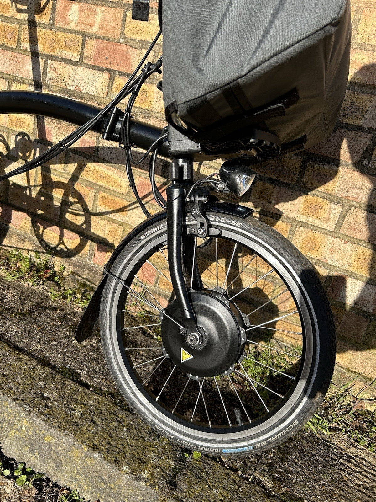 Brompton C Line E Folding Bike 2024 4 Speed Black Silver with rack and pump