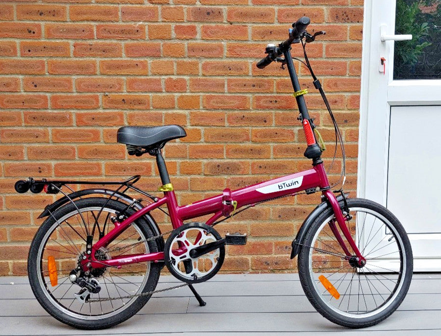 TWO b' Twin Hoptown 20 folding bikes in excellent condition. Made for Decathlon.