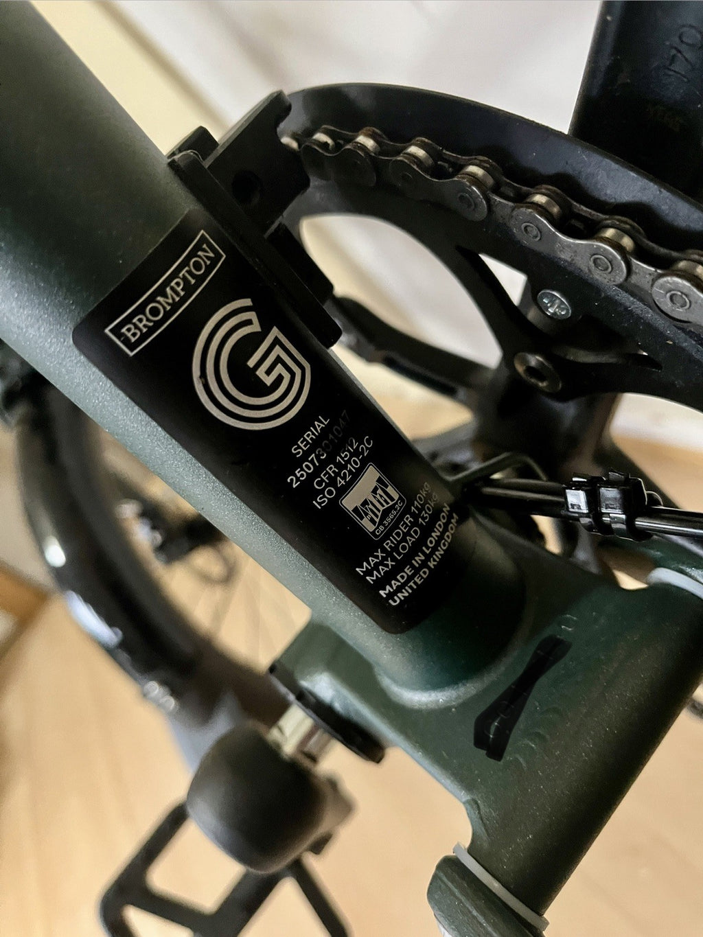 Brompton G Line - Roller Rack - Forest Green - Size Medium New Model