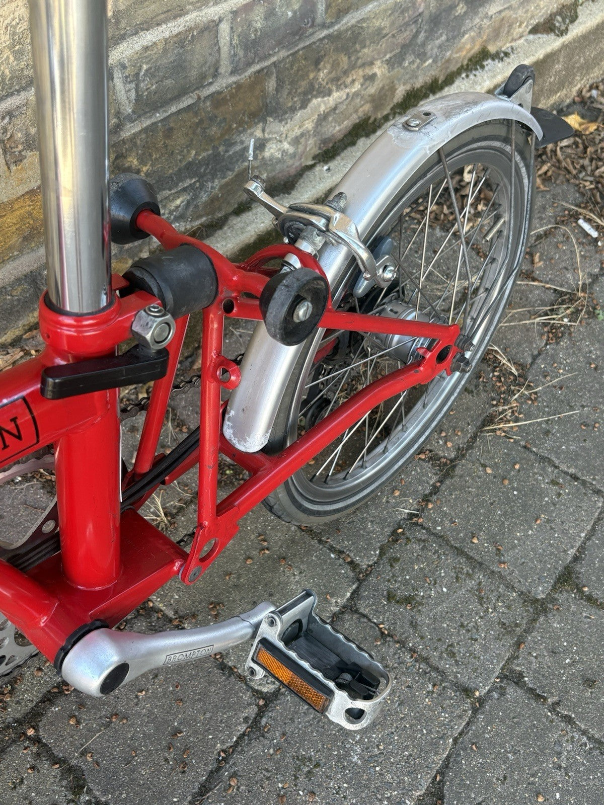 Brompton Folding Bike 2003, 6 Speed Red Good Condition With New Parts