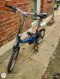 Apollo Tuck Folding Bike 20" Wheels, 6 speed, Blue