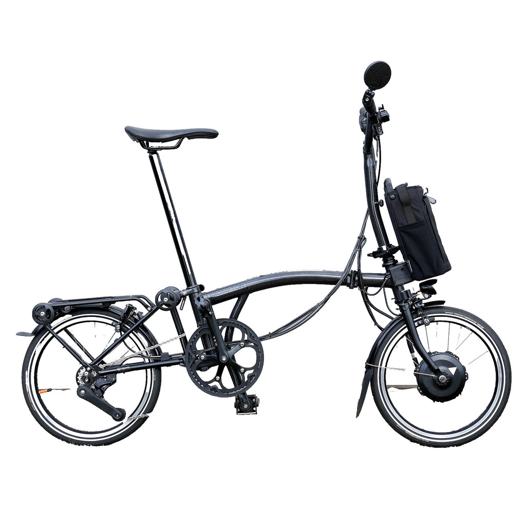 BROMPTON ELECTRIC P LINE 4 SPEED FOLDING BIKE IN BLACK SPARKLE
