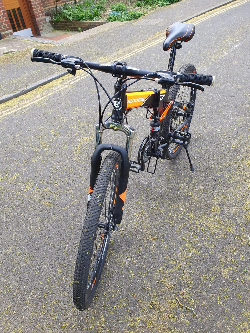 Eurobike Folding Mountain Bike for Adults Full Suspension Bicycle 26/27.5 inch