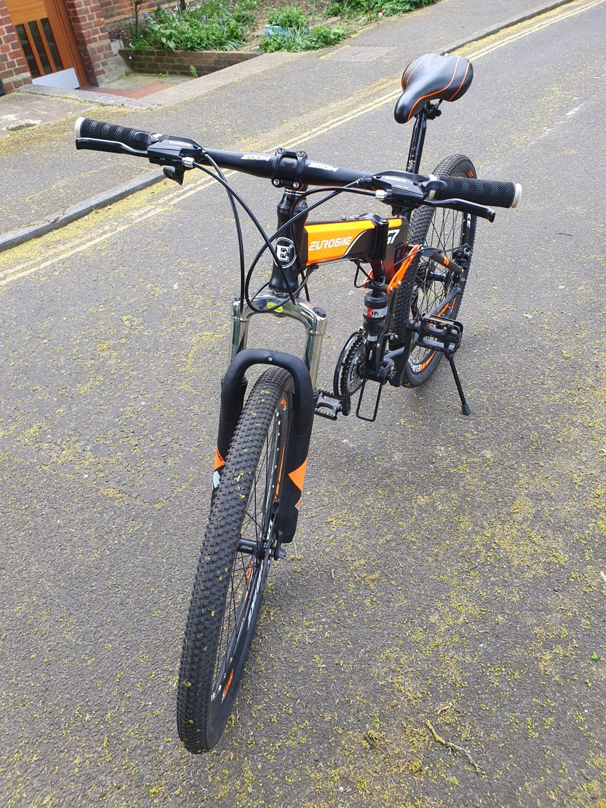 Eurobike Folding Mountain Bike for Adults Full Suspension Bicycle 26/27.5 inch