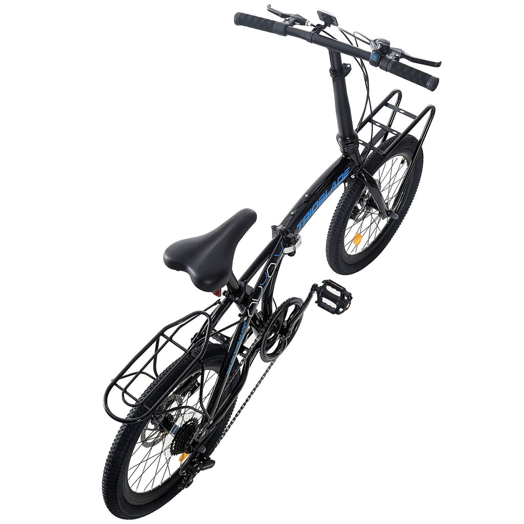 Folding Bicycle 20 Inch Bikes for Adults 7-Speed Variable Foldable City Bicycle