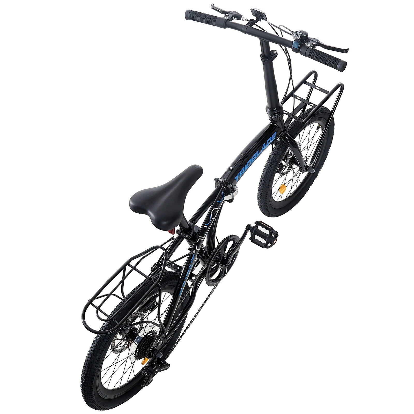 Folding Bicycle 20 Inch Bikes for Adults 7-Speed Variable Foldable City Bicycle