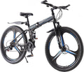 Foldable 26" Mountain Bike 21-Speed Dual Suspension Off-Road MTB