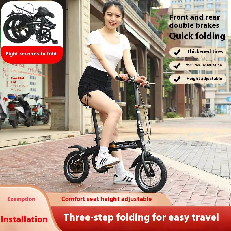 Male and Female Adult Moped Teen Student Off-road Racing Bike Folding