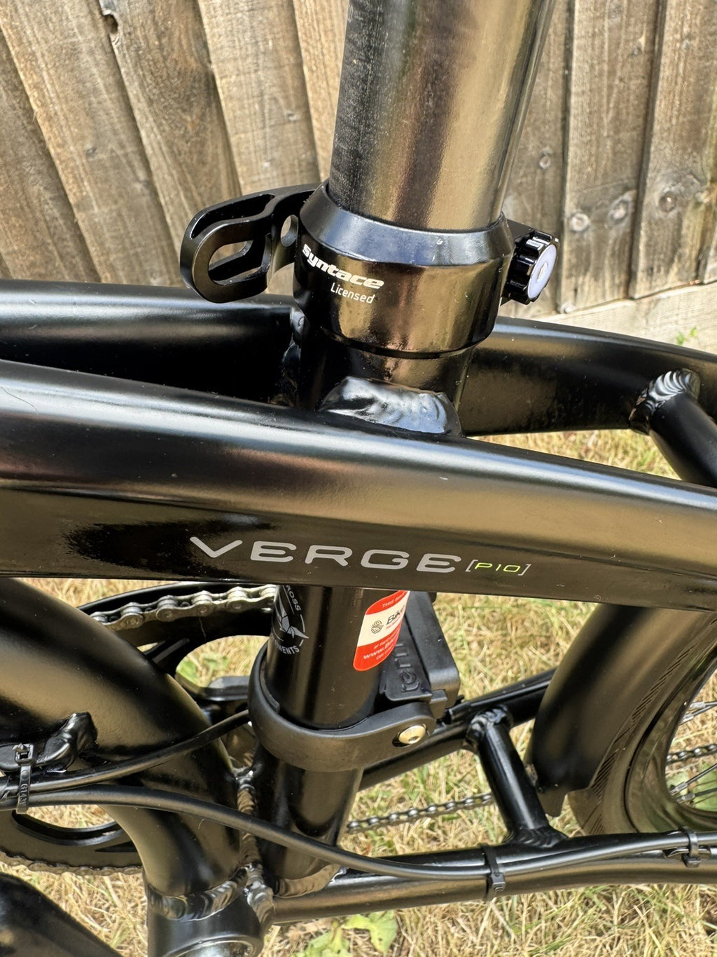 TERN VERGE P10 LIGHTWEIGHT FOLDING BIKE 10 SPEED + EXTRAS - SATIN BLACK - EX CON