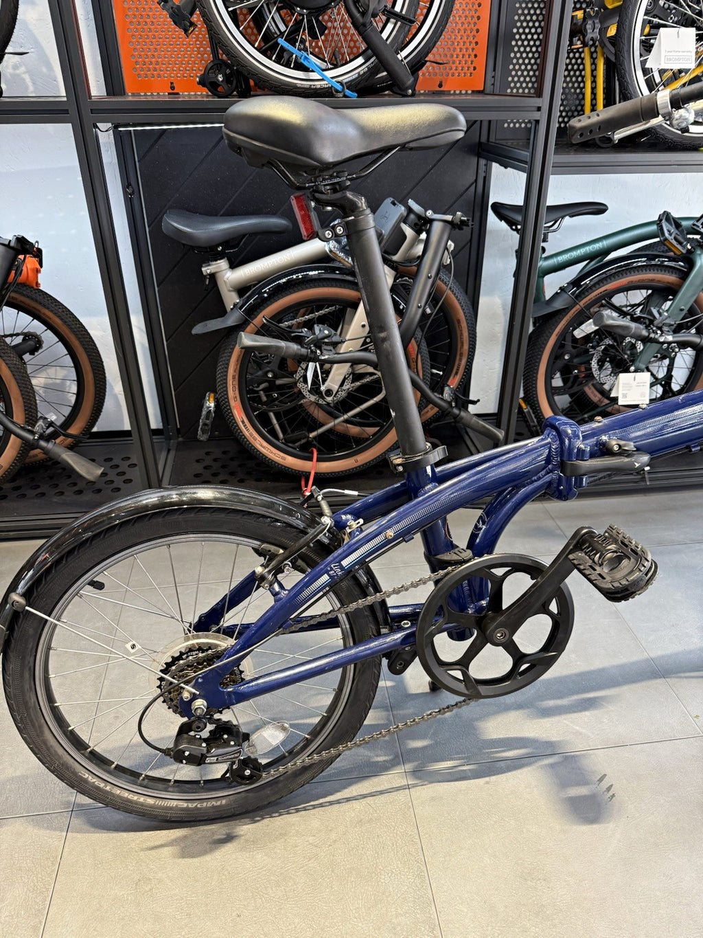 Tern 20in Folding Bike Blue 7-Speed Derailleur V-Brakes Mudguards Kickstand