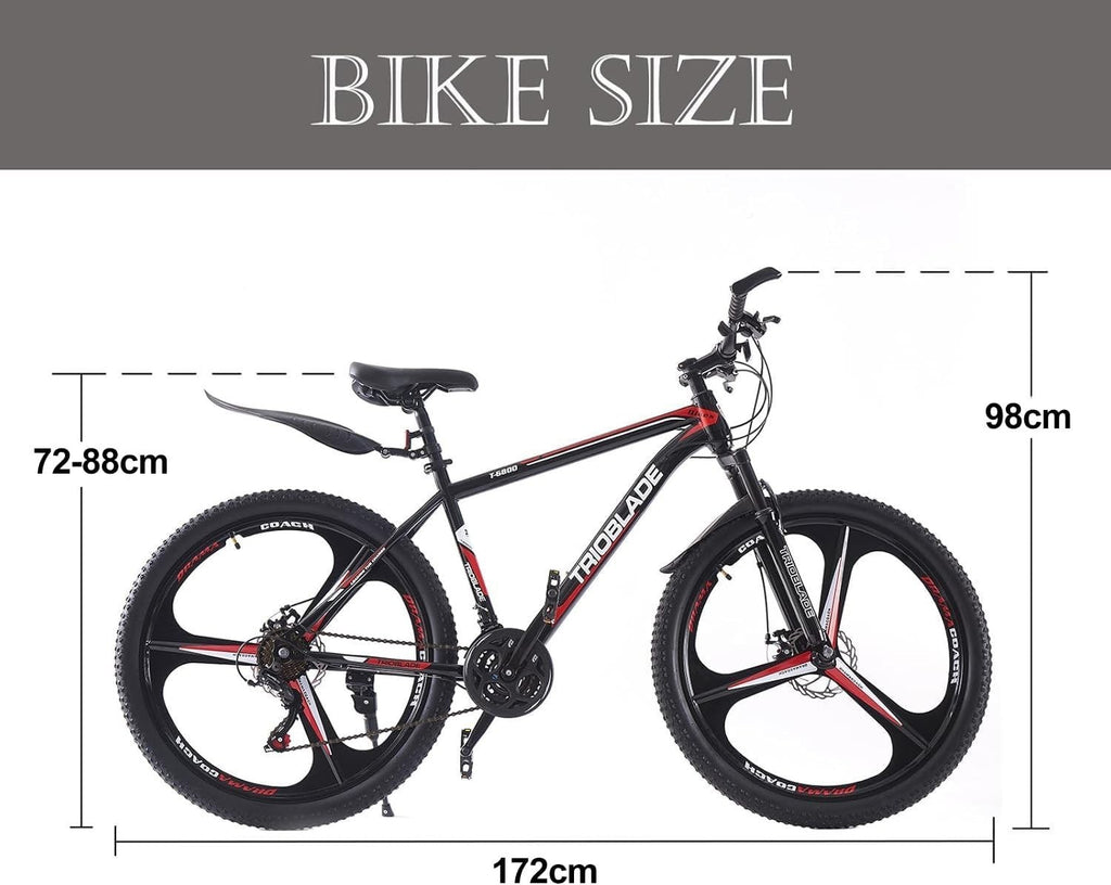 Foldable 24” Mountain Bike 21-Speed Dual Suspension Lightweight Adult Youth