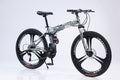 26 Inch Silver Foldable Bike, 24 Speed, 3 Knives Rim, Front suspension 322-323