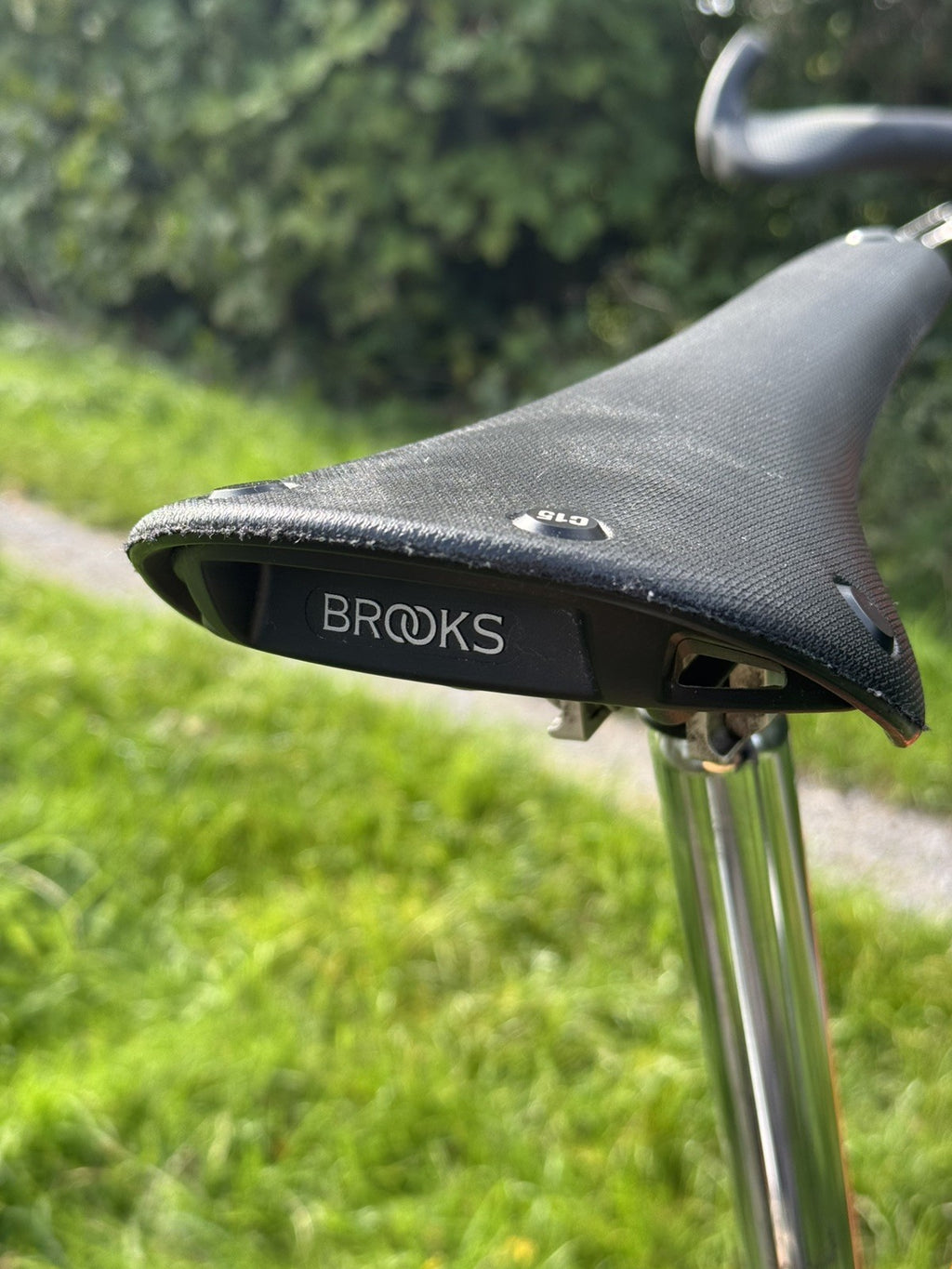 Brompton S3L Orange 3 Speed flat handlebars, Brooks Cambium Saddle