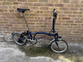 Brompton C Line Explore 2024 6-Speed, Tempest Blue, Excellent Condition, Lights