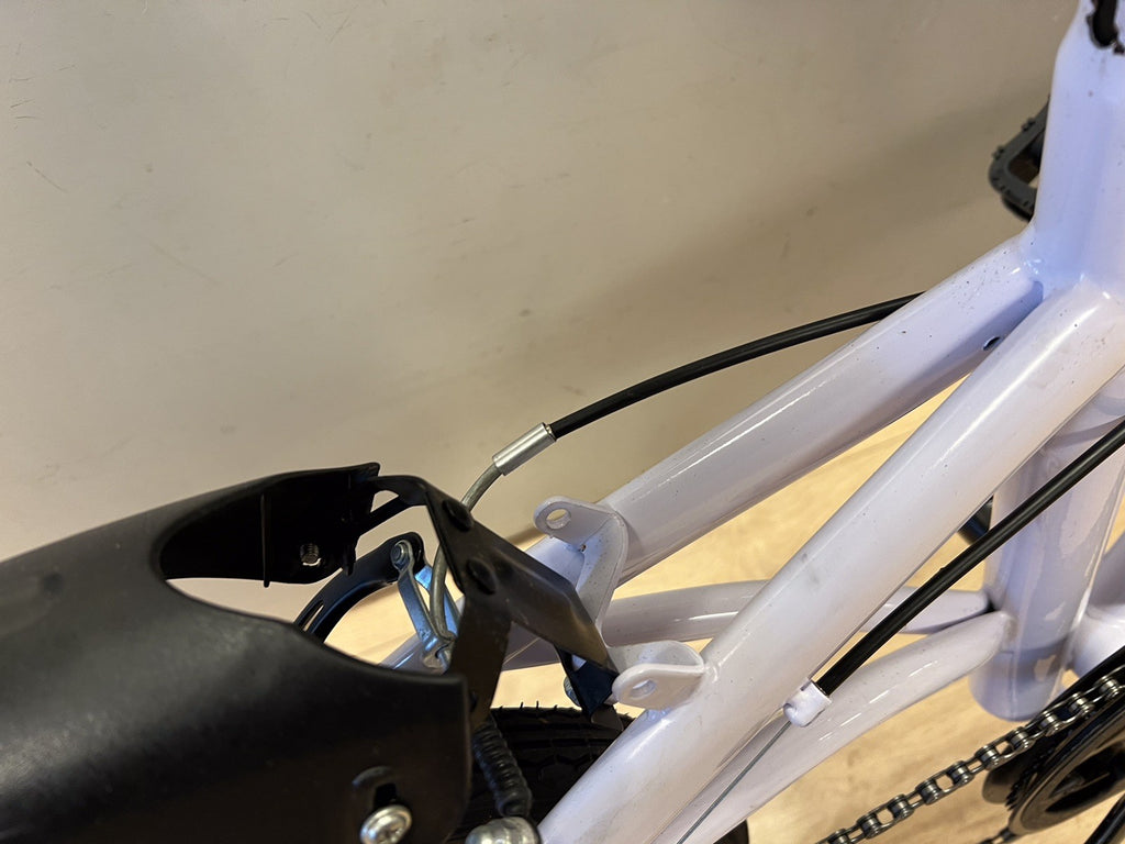 Used Compact Folder 20" Wheel White Small Folding Commute Bike