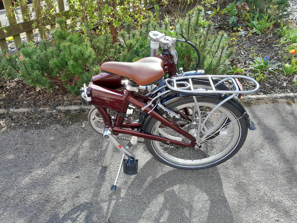 Bickerton Argent 1707 Mark B folding bicycle, red, 7 gears, gel saddle