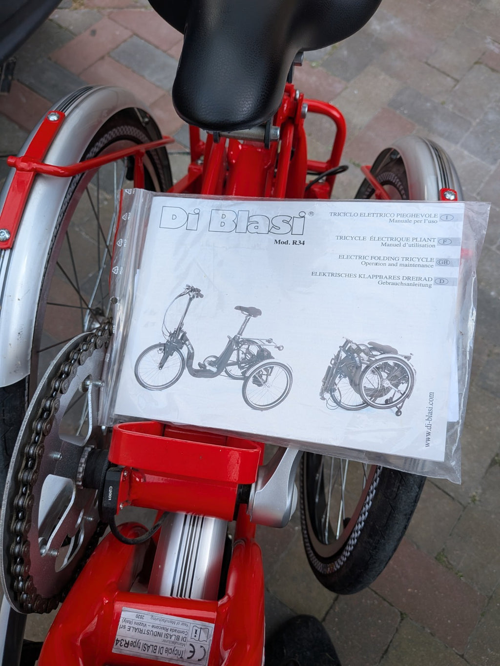Electric Tricycle Folding Electric Trike Di Blasi R34.Compact, Delivery Possible