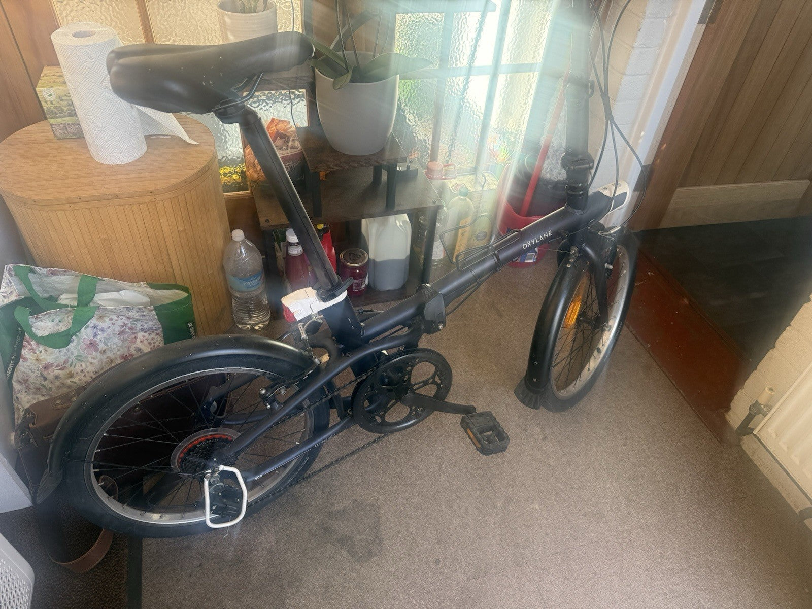 Oxylane Tilt 500 Foldable Bicycle Dark Blue 7-Speed