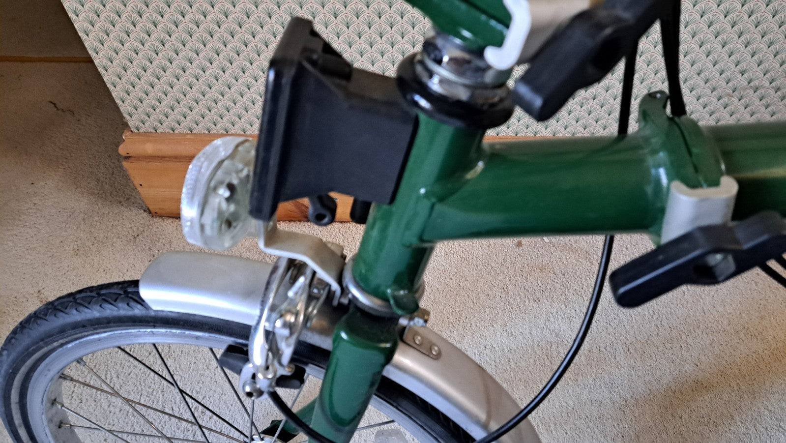 Vintage Brompton M3L . 3 Speed. Racing Green. FRONT BAG. VGC. Stored for 20years