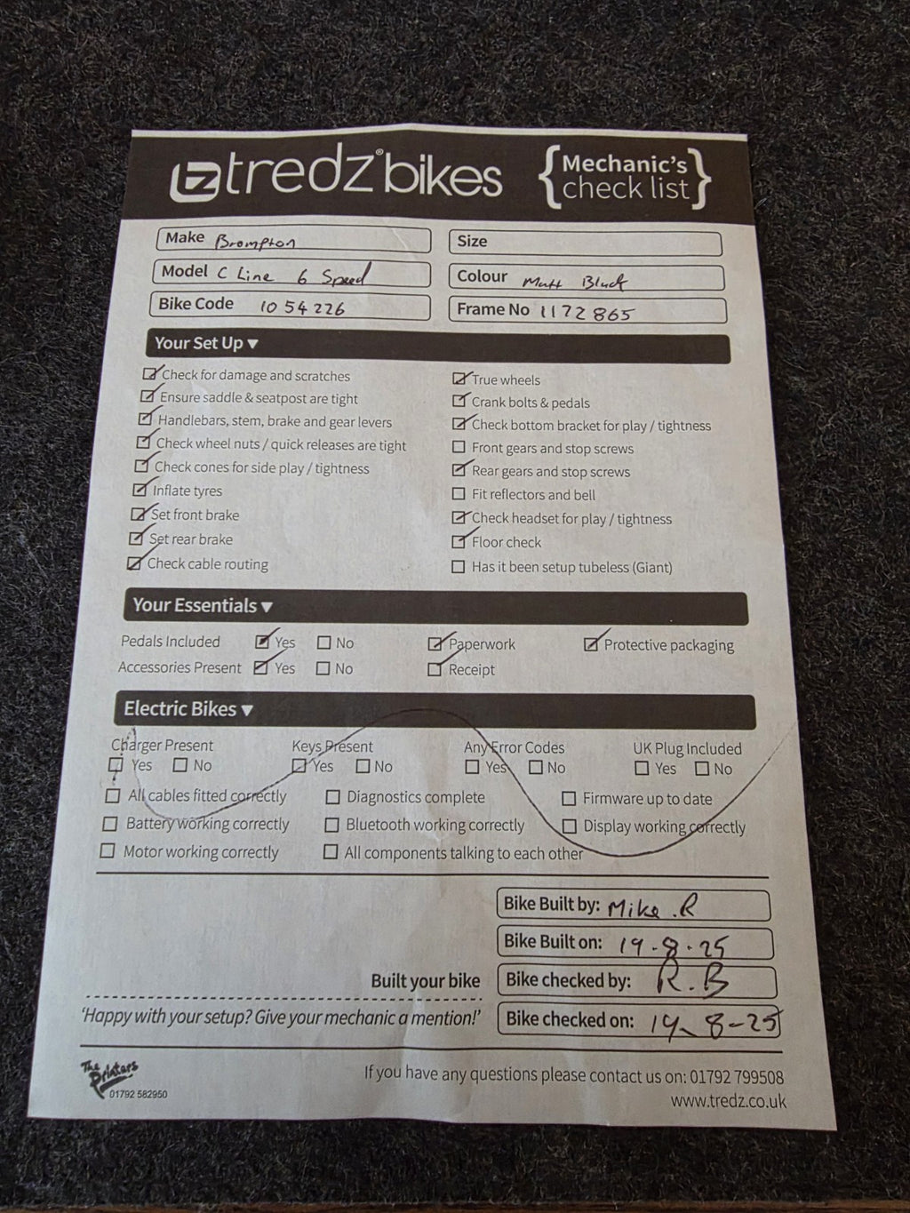 2025 Brompton 6 Speed with Front Mounting Bag. Excellent Condition