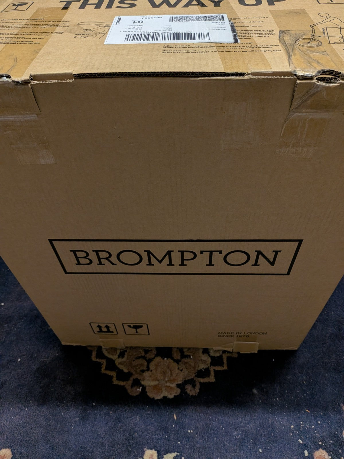 Brompton C Line Explore 2024 Folding Bike 6-Speed, Mid-Bar Ocean Blue