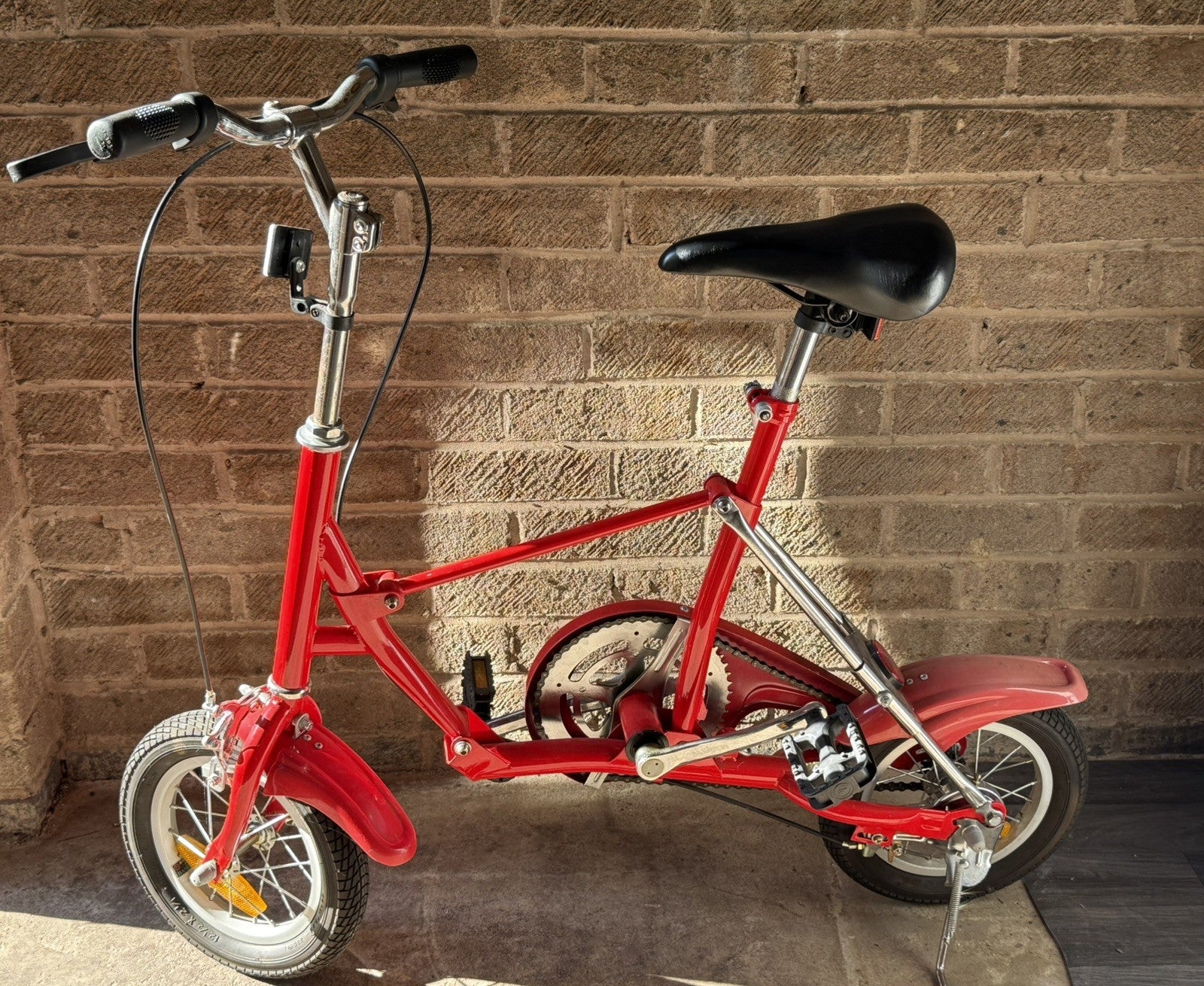 Red Folding Bicycle foldable