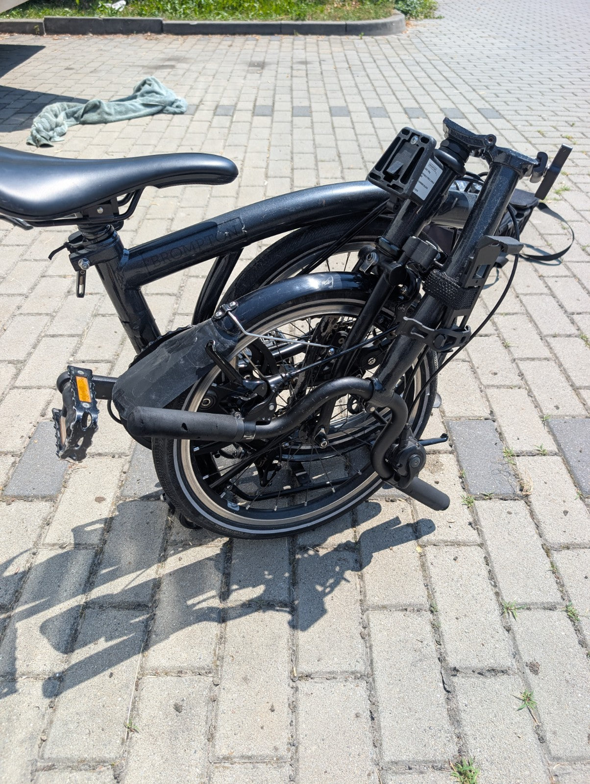Brompton P Line 4 Speed 2023 Mid Handlebar Folding Bike - Midnight Black