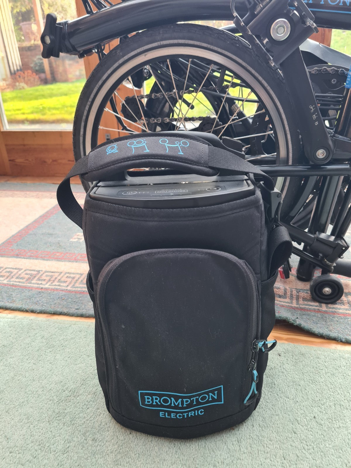 Brompton Electric C Line - 6 Speed - Mid Black + City bag