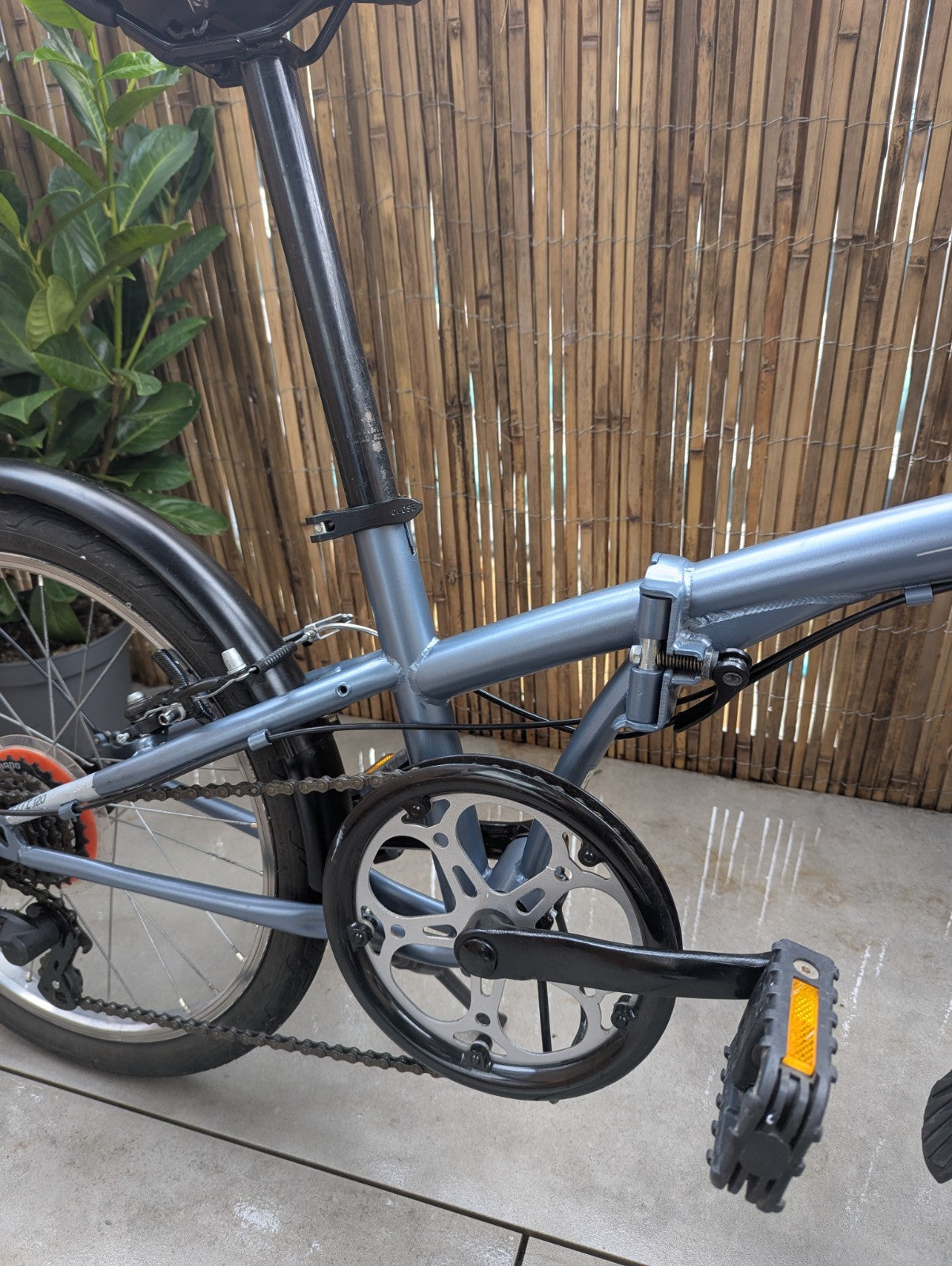 Btwin TILT 120 Blue Grey 6 Speed Folding Bike Compact B'Twin