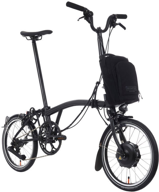 Brompton P Line Electrc Urban 4S, Midnight Black Edition Mid Handlebar RRP £3800
