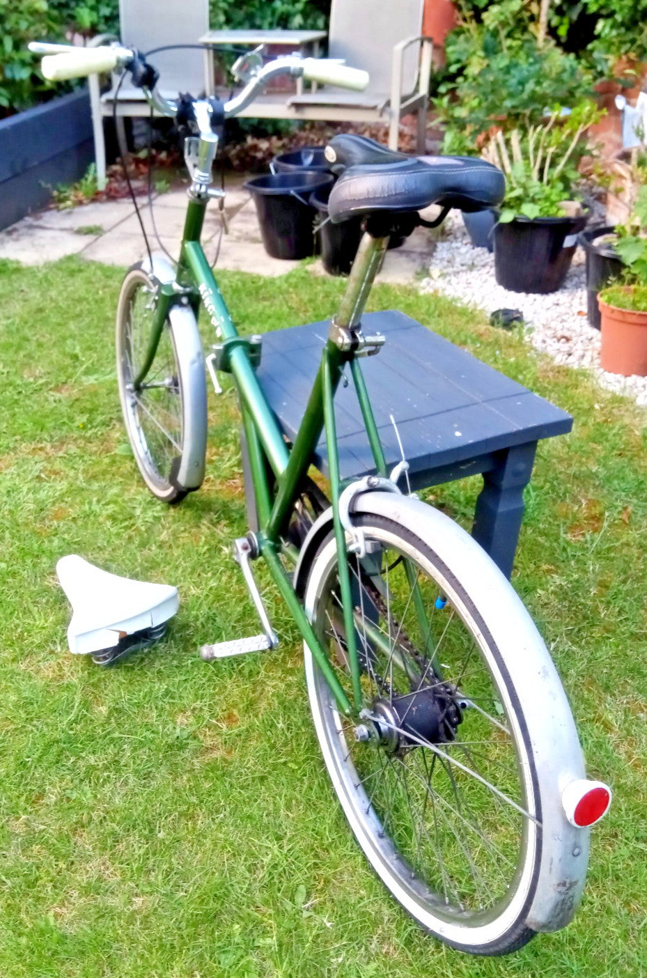 VINTAGE 1970s GREEN DAWES KINGPIN FOLDING BIKE BICYCLE STURMEY ARCHER 3 SPEED