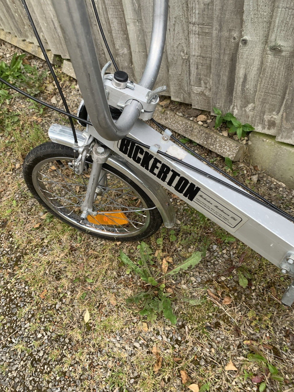 Bickerton Folding Bike 20in Wheels Aluminium Silver 20cm Caliper Cruiser Bar