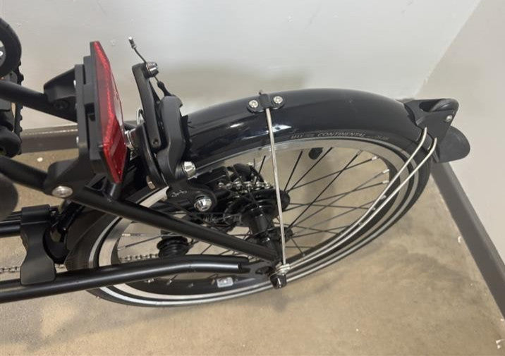 Brompton P Line 4 Speed 2022 Low Handlebar Folding Bike - Midnight Black