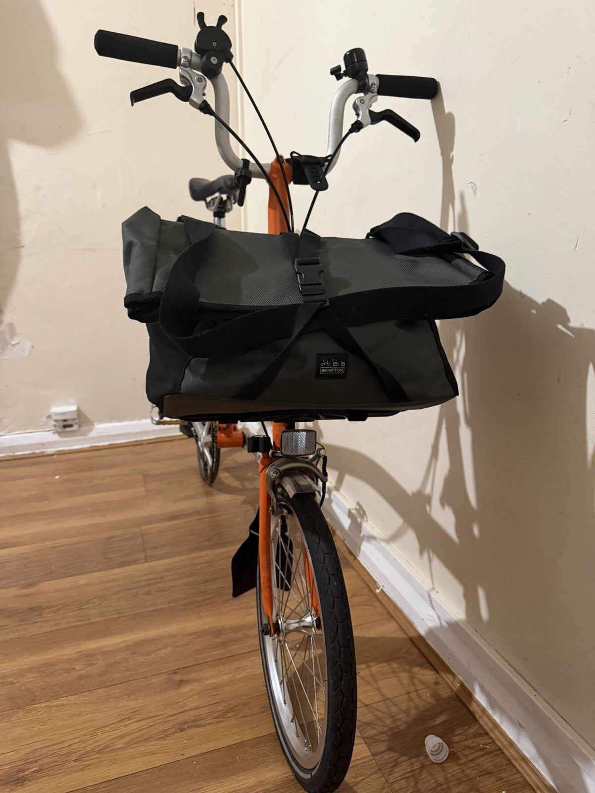 Brompton M3L Folding Bike - Orange - Genuine Brompton Borough Bag Included