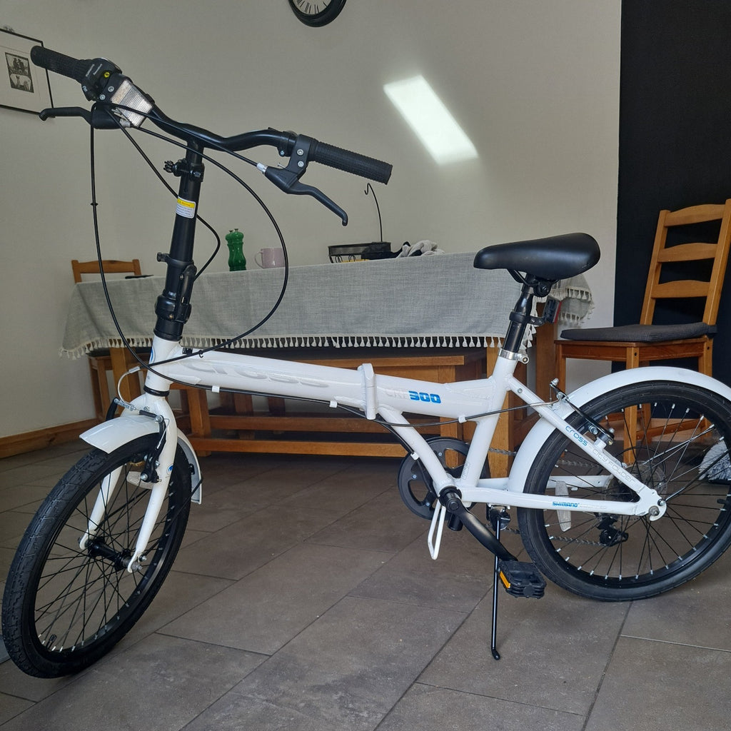 Cross CRF300 Folding Bike 20-inch Unisex White Wheel,pristine Condition