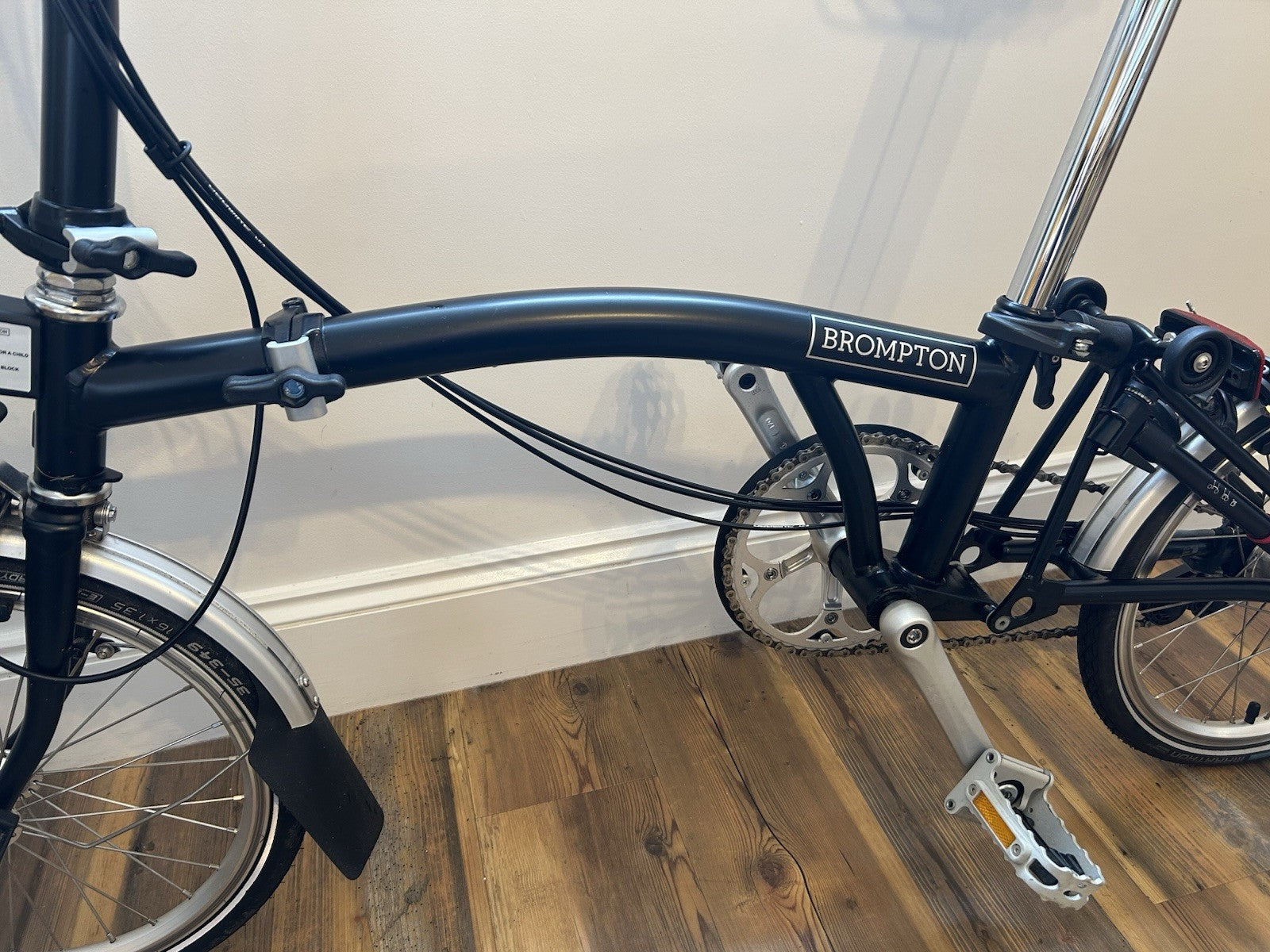 Brompton M6l Folding Bike With Front & Back Lights