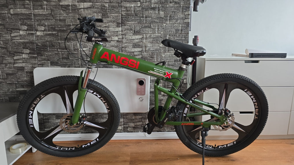 Angsi Folding Mountain Bike 26 Wheels 7 Speed MTB Bicycle