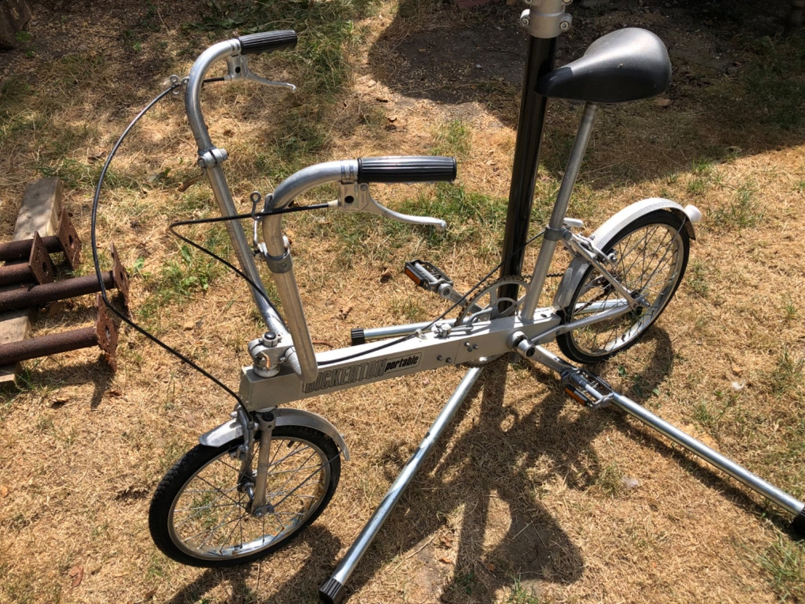 Bickerton Portable Folding Bicycle 3-Speed Classic 1970s Vintage Aluminium Bike