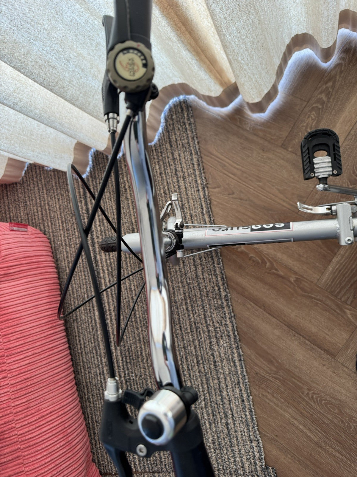 Seasure Folding Bike 16" 6-Speed Compact Lightweight Commuter Silver