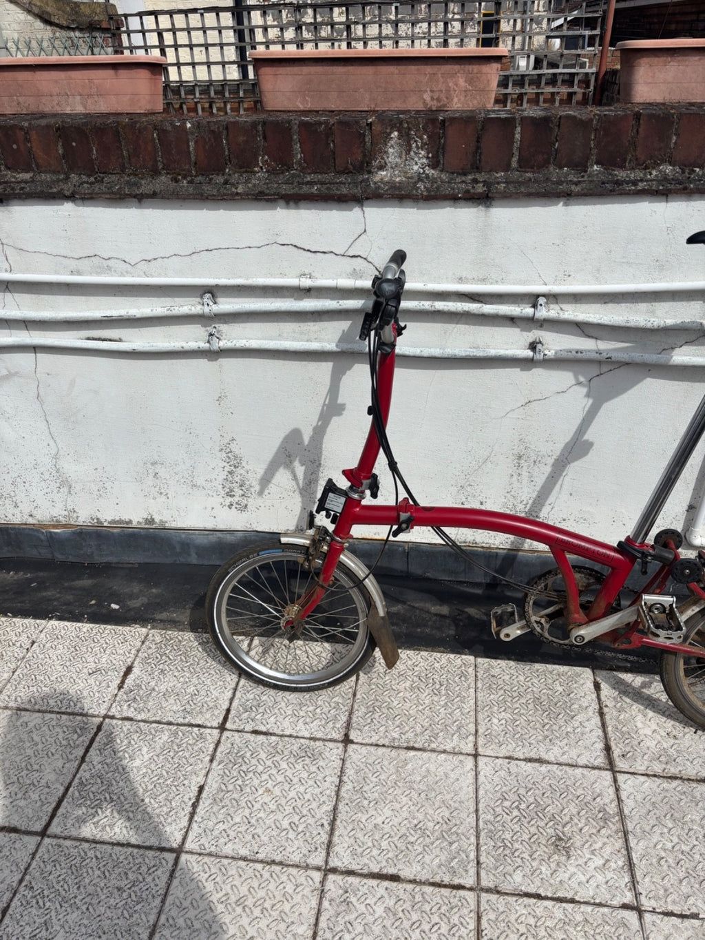 Brompton C Line. Red. Working condition — needs servicing.