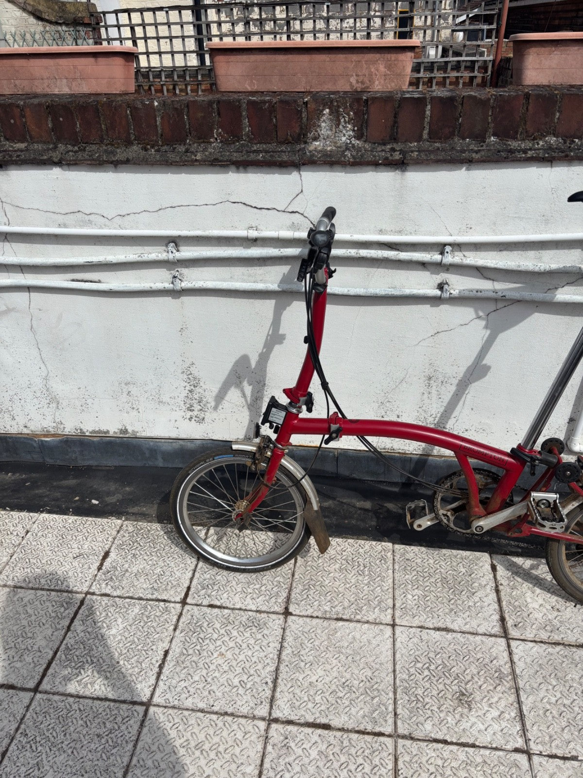 Brompton C Line. Red. Working condition — needs servicing.