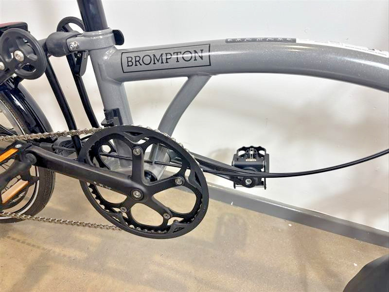 Brompton P Line 4 Speed 2022 Low Handlebar Folding Bike - Storm Grey