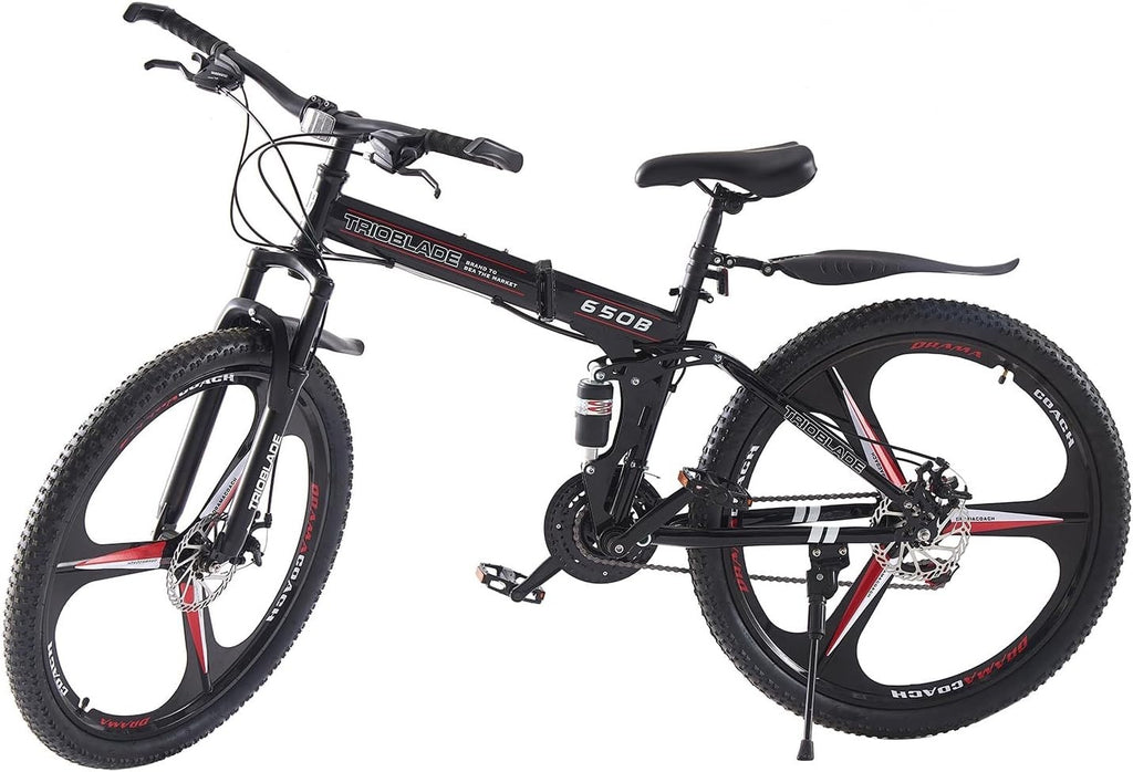 MINOR MARKS TO FRAME! 26 Inch Folding Mountain Bike 21-Speed Foldable Bicycle