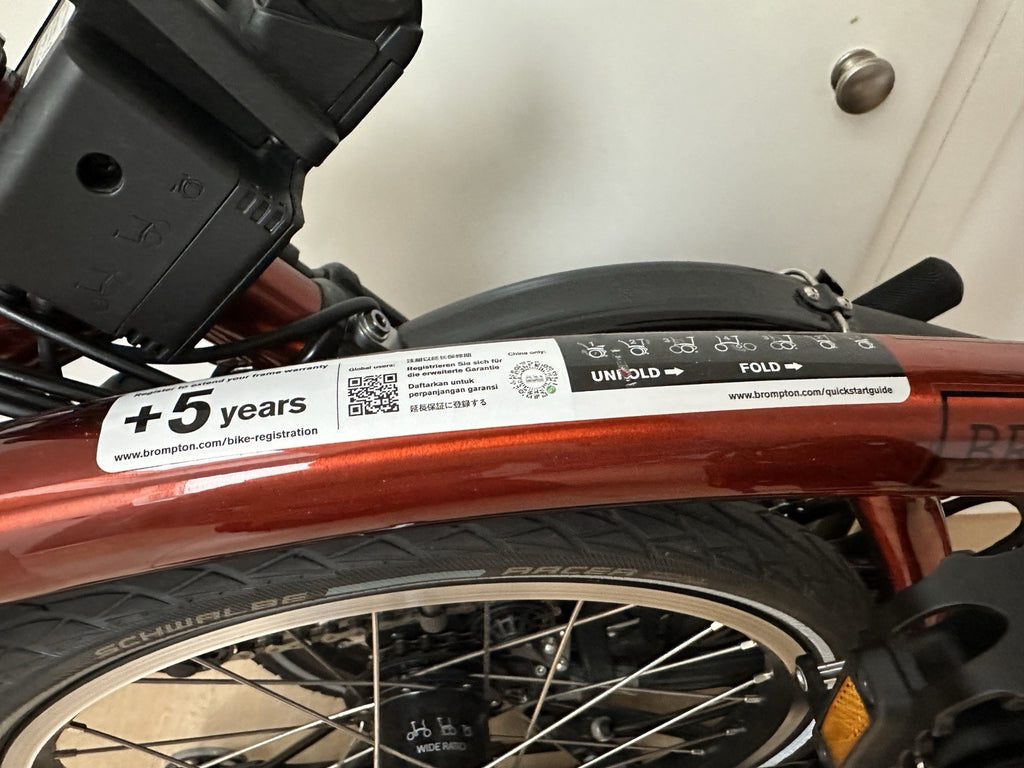 Brompton C Line Folding Bike M6L 2023 In Flame Lacquer Brand New